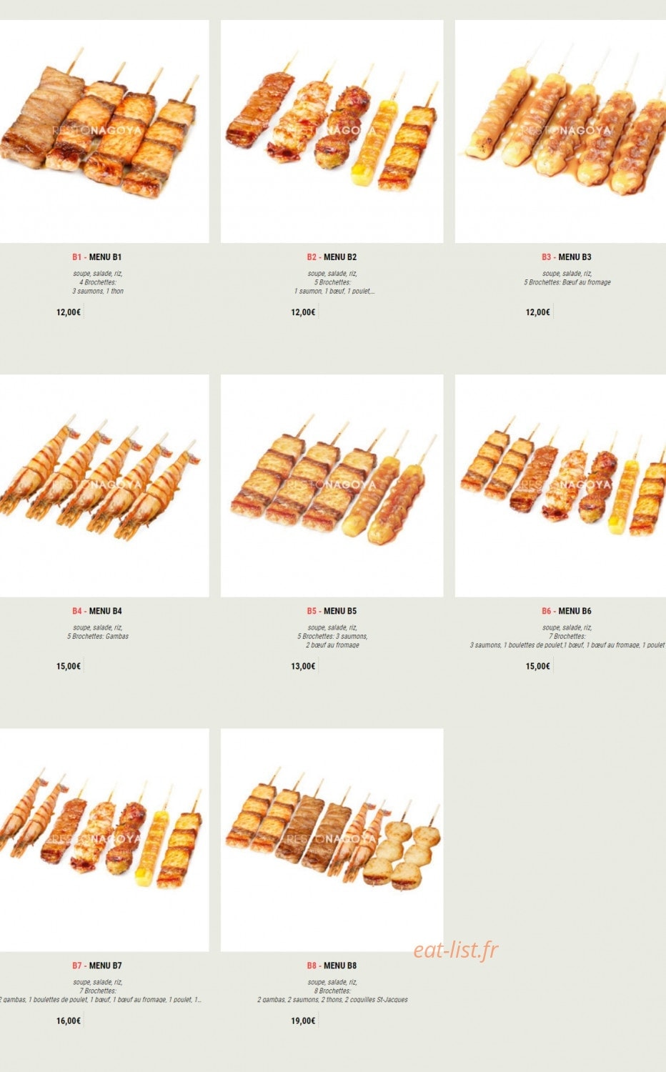 Nagoya Sushi — carte page 7