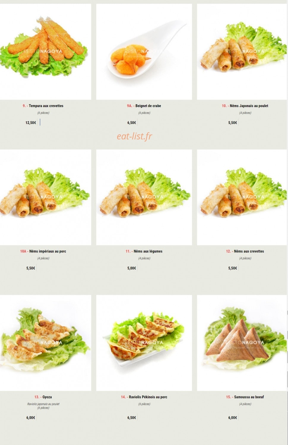 Nagoya Sushi — carte page 23