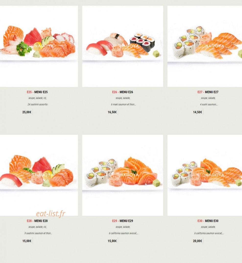 Nagoya Sushi — carte page 5