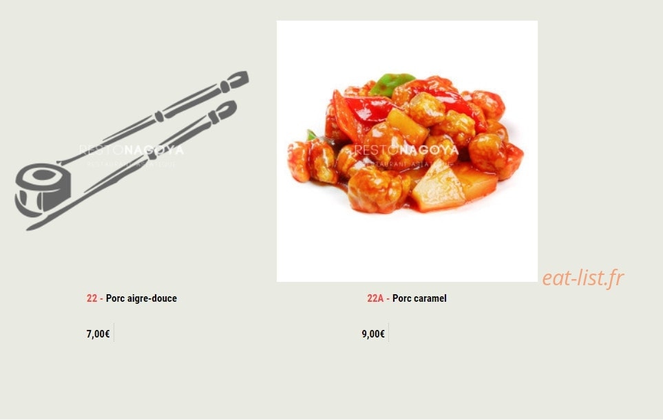 Nagoya Sushi — carte page 29