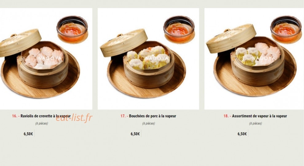 Nagoya Sushi — carte page 22