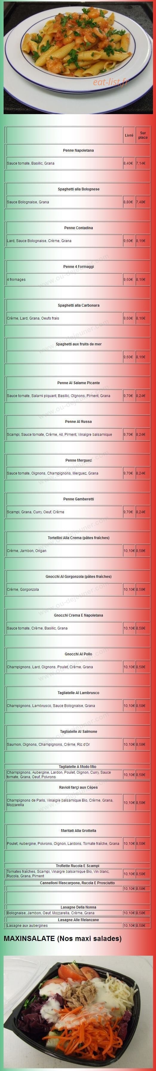 Pizzasole — carte page 2