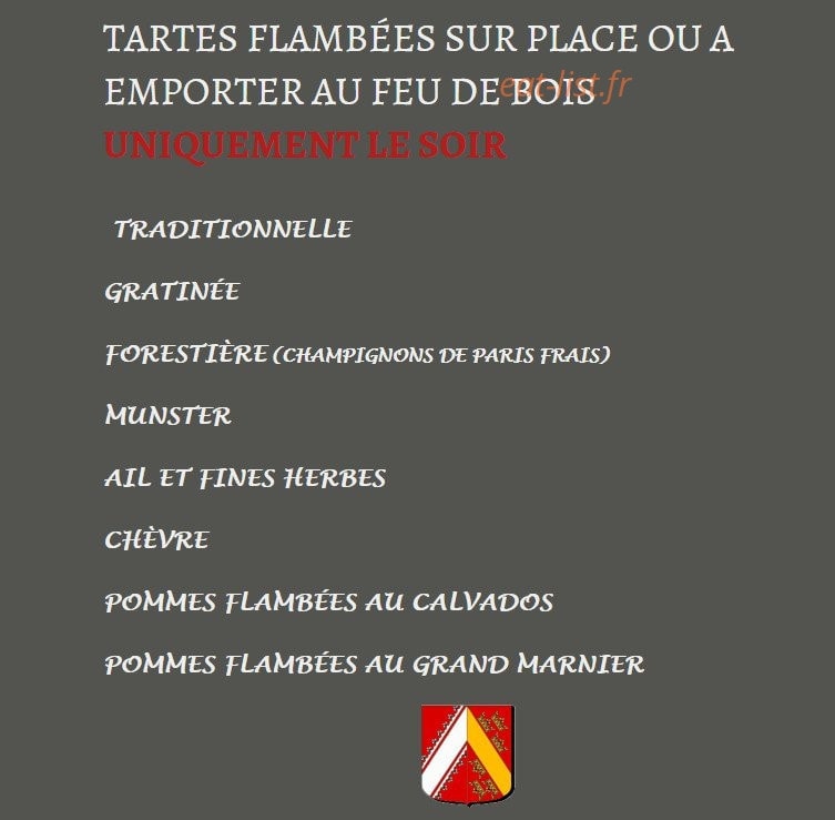 Restaurant Des Lys D'Alsace — carte page 3