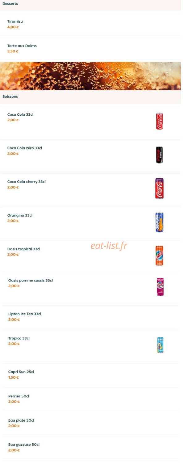 B310 Food — carte page 5