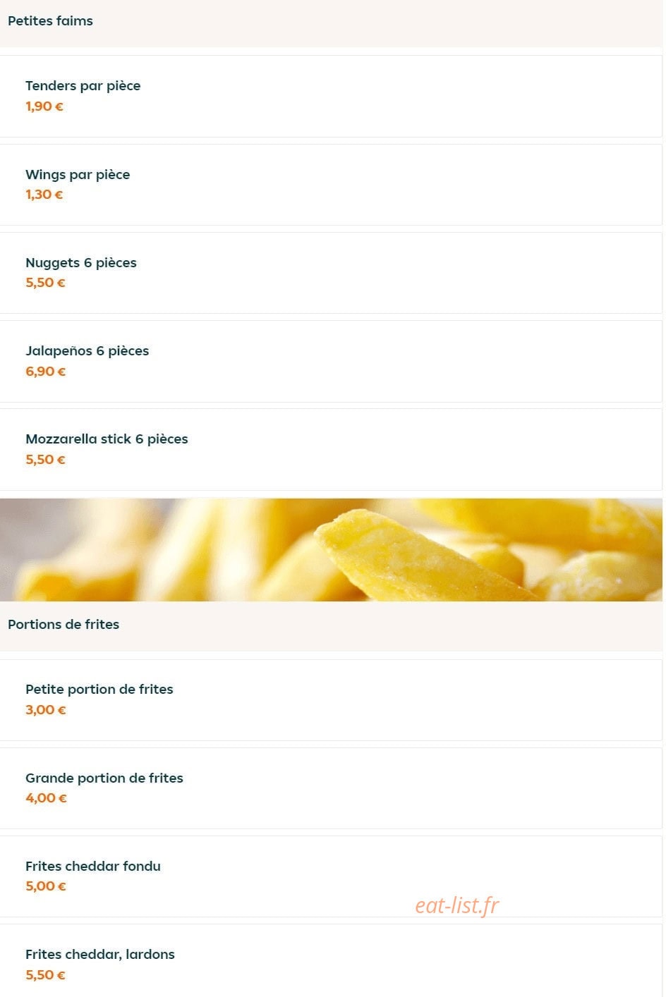 B310 Food — carte page 4