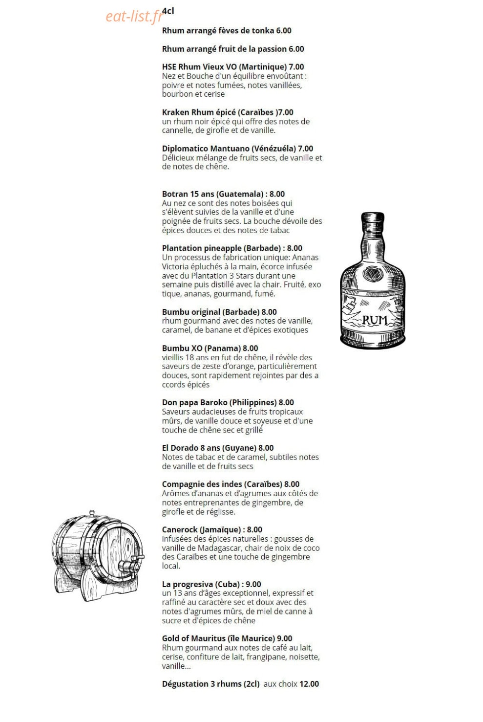 Le Bistro du Hérisson — carte page 6