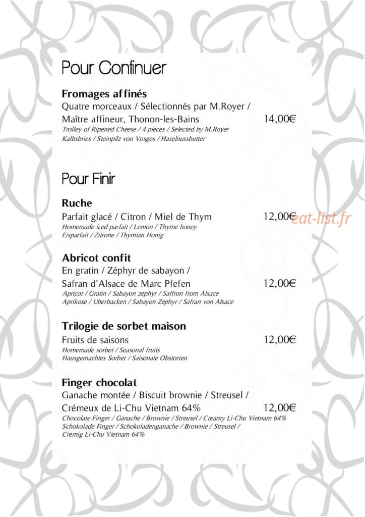 Autour de la Table — carte page 6