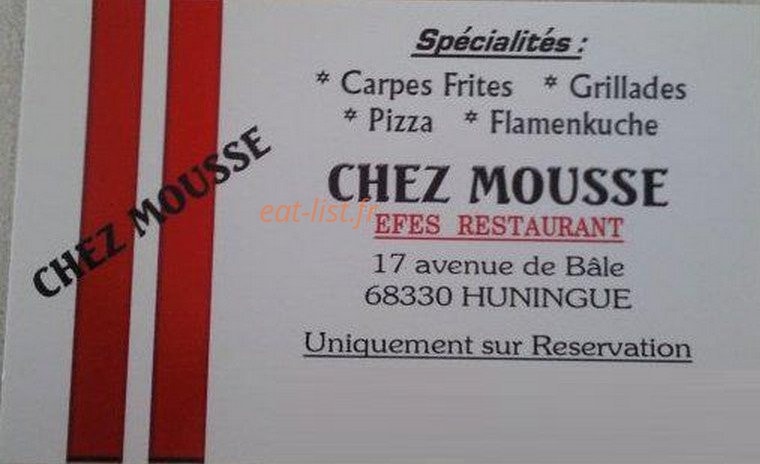 Chez Mousse — carte page 1