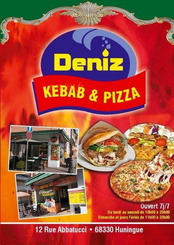Deniz Kebab & Pizza — carte page 1