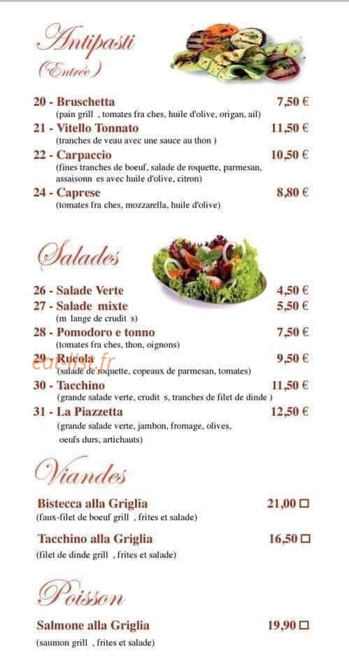 La Piazzetta — carte page 3