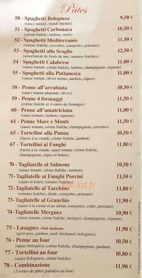 La Piazzetta — carte page 2
