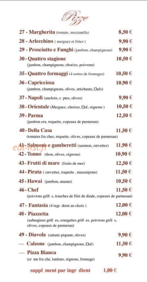 La Piazzetta — carte page 4