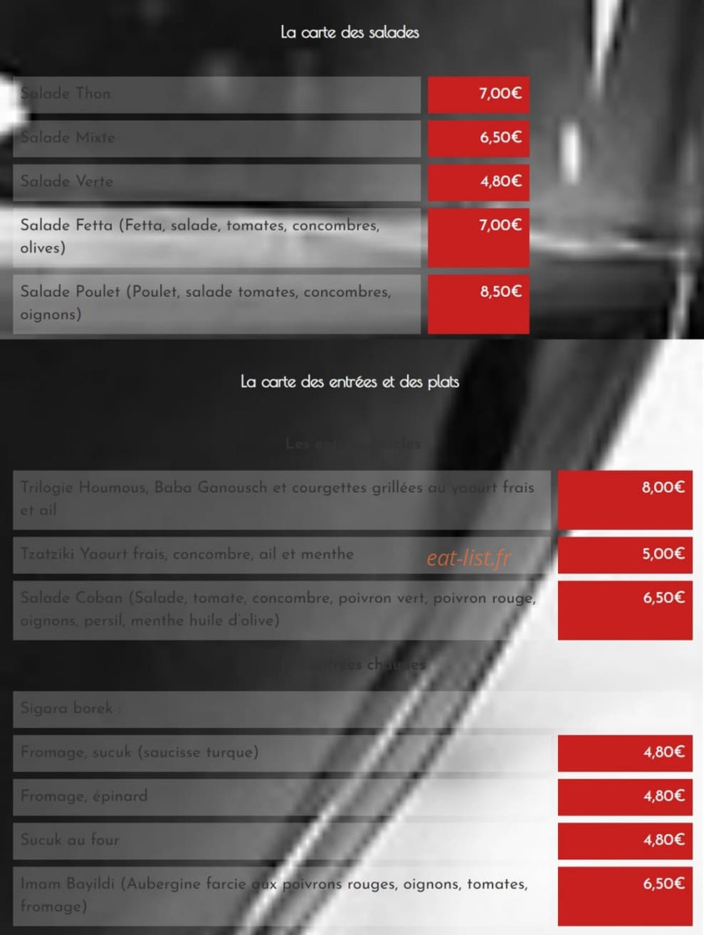 Restaurant Anka — carte page 3