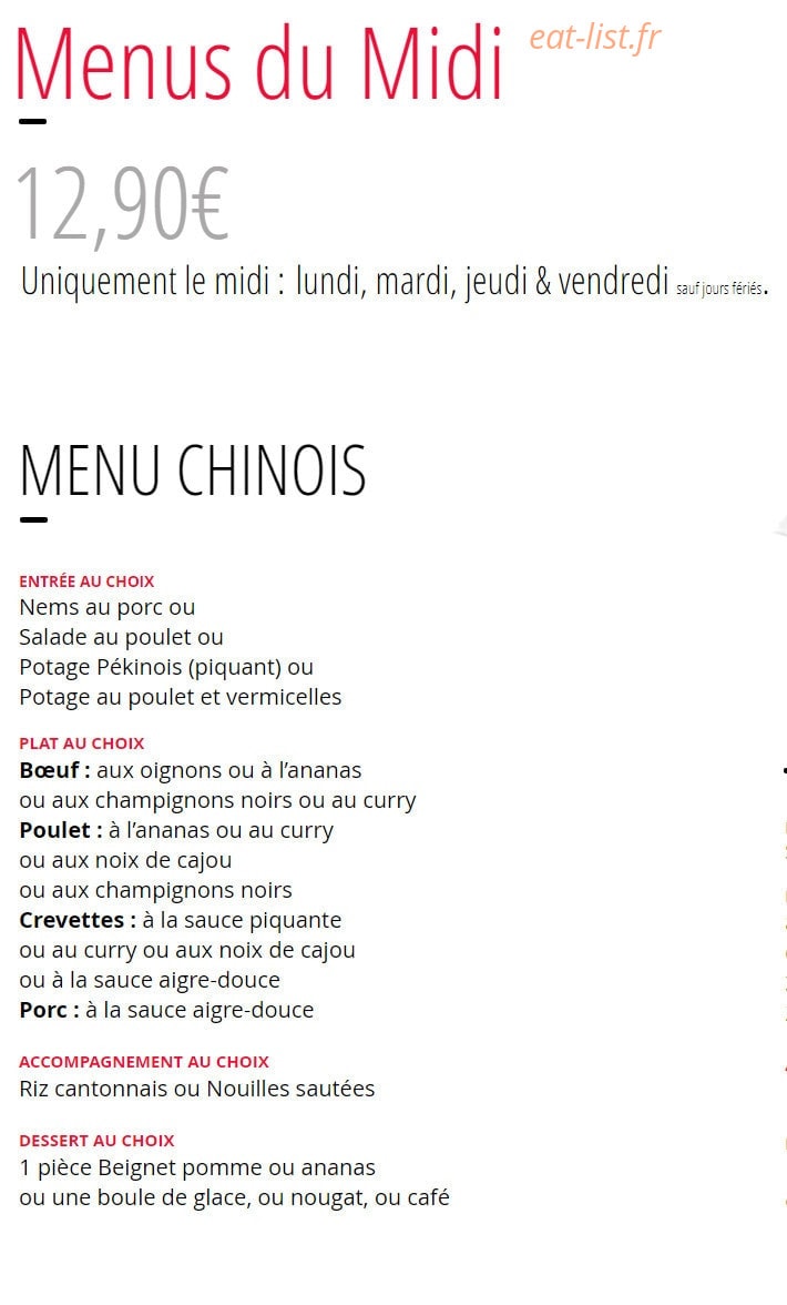 SenSushi — carte page 1