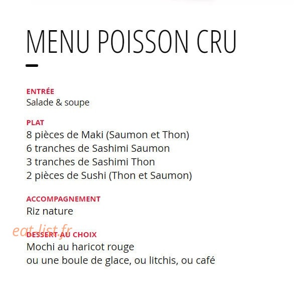 SenSushi — carte page 2