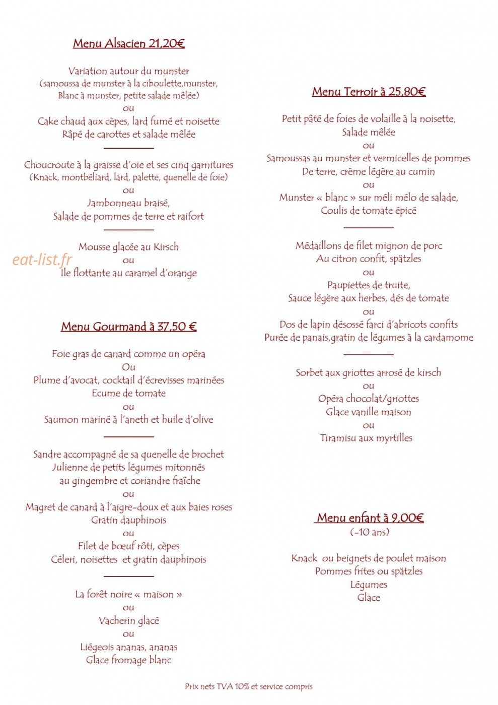 La Grappe d'Or — carte page 5