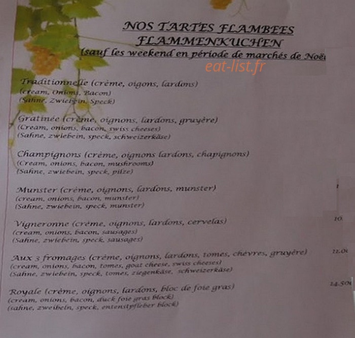 Le Caveau des Vignerons — carte page 3