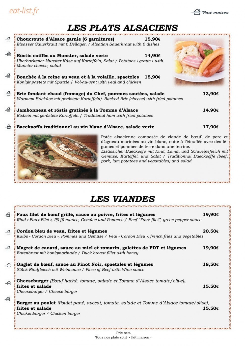 Le Relais — carte page 5
