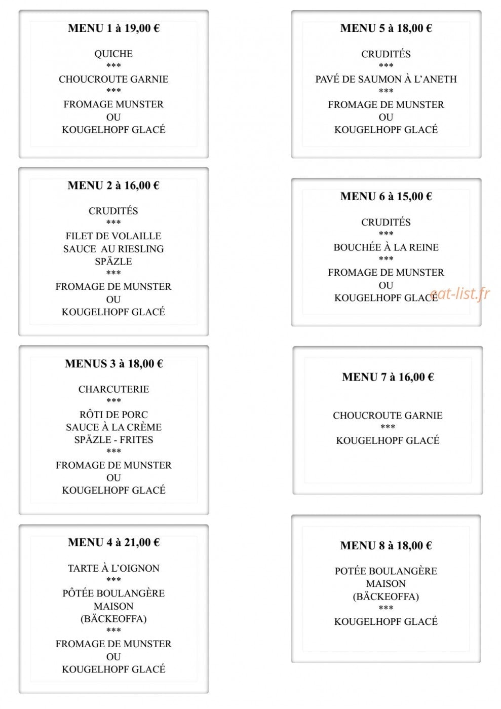 Restaurant La Dime — carte page 10