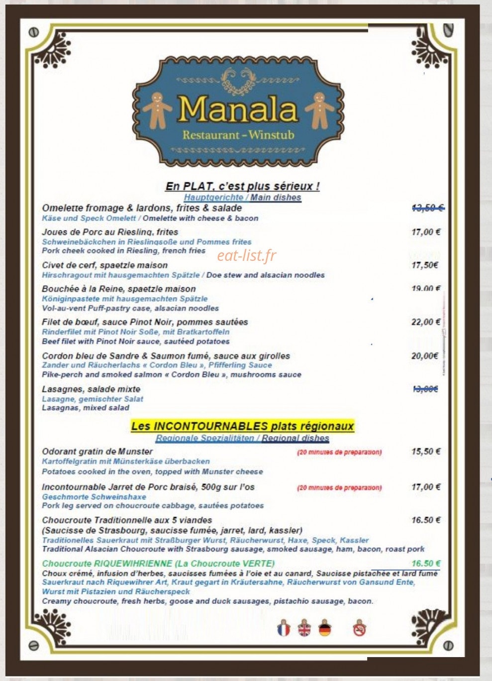 Restaurant le Manala — carte page 2