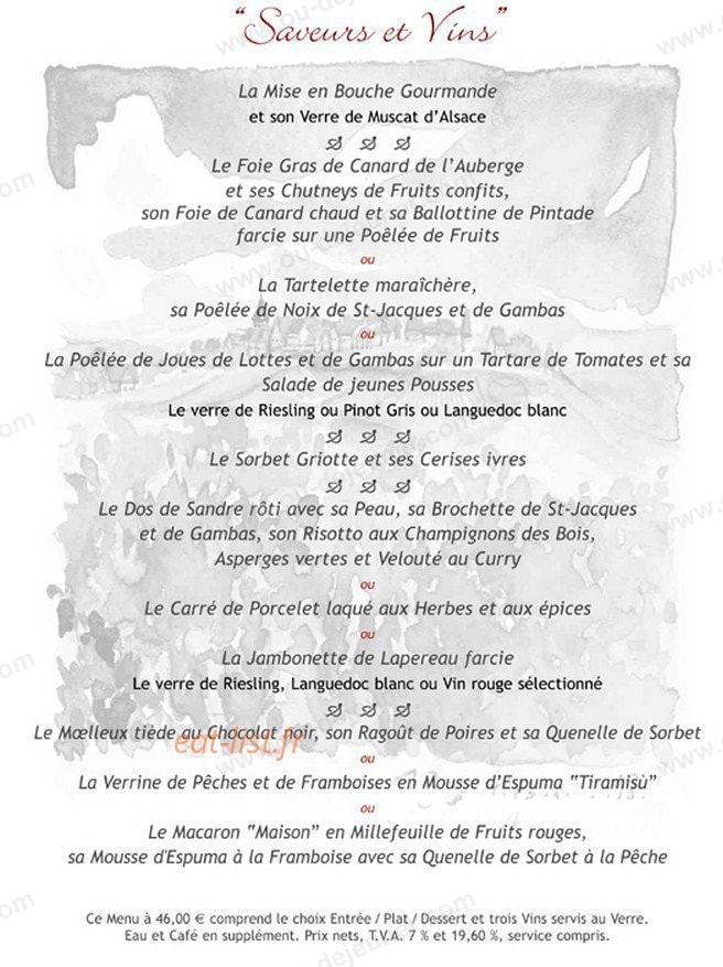 Auberge du Froehn — carte page 9
