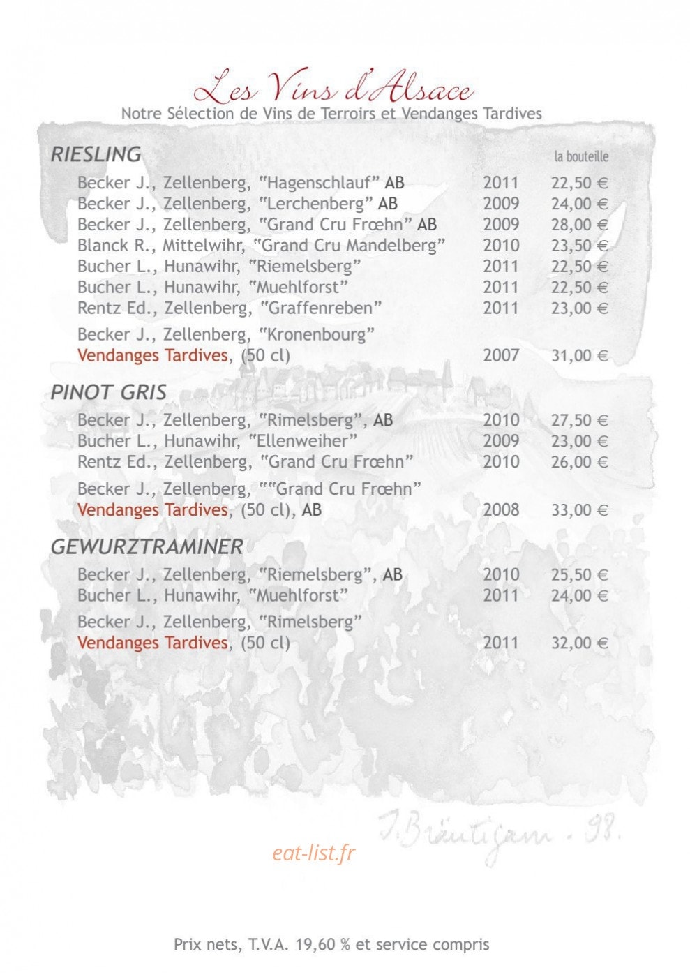 Auberge du Froehn — carte page 3