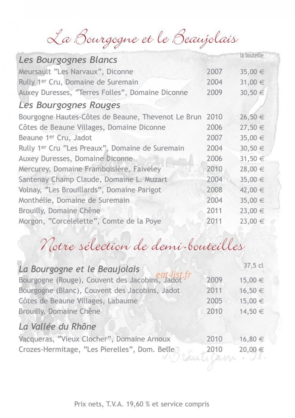 Auberge du Froehn — carte page 5