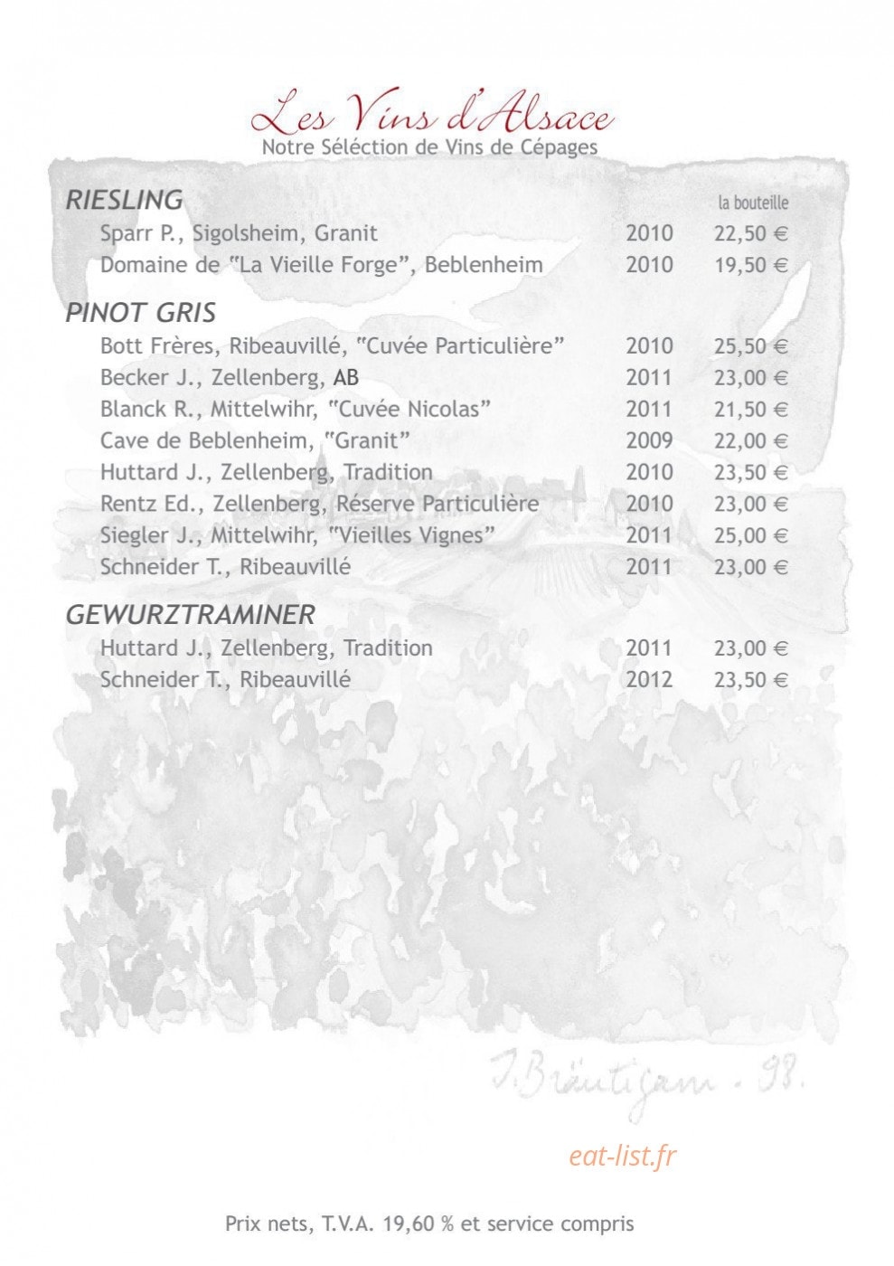 Auberge du Froehn — carte page 2