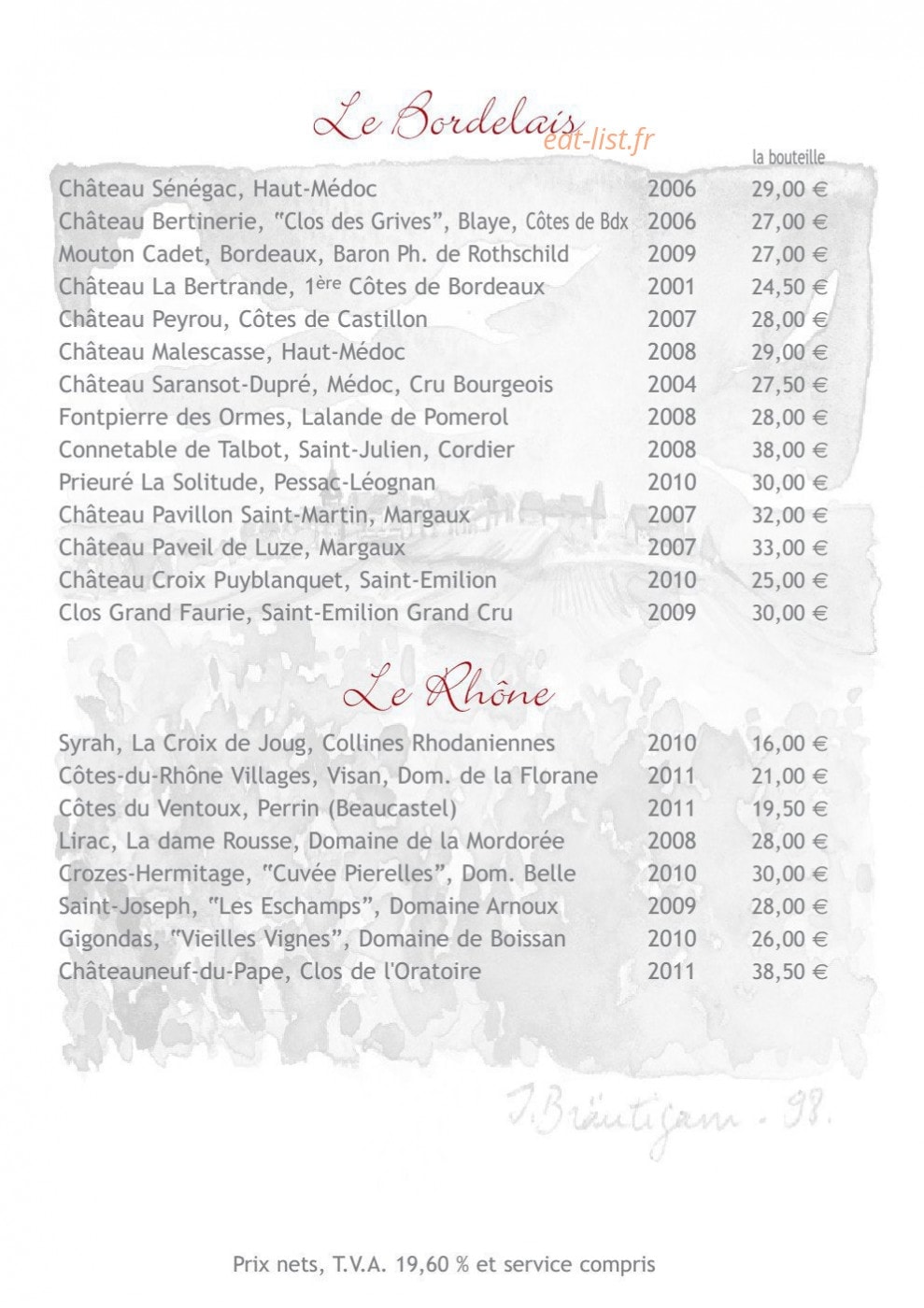 Auberge du Froehn — carte page 6