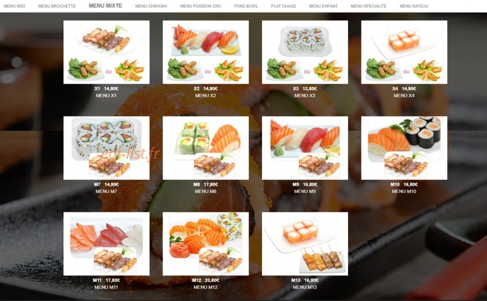Sushi Mei — carte page 16