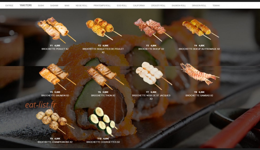 Sushi Mei — carte page 2