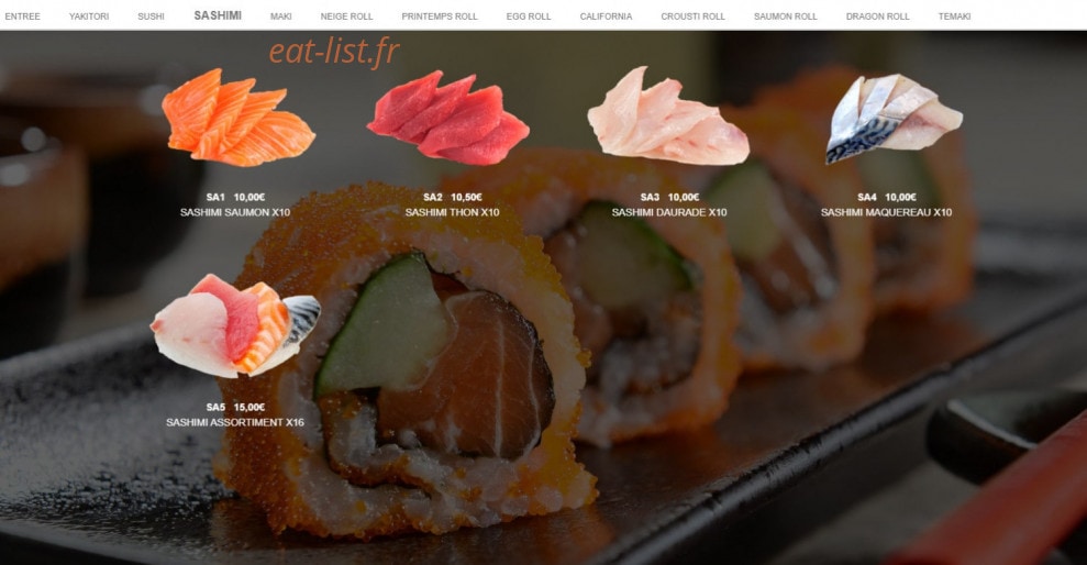 Sushi Mei — carte page 4