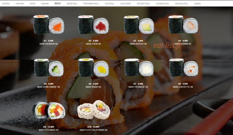 Sushi Mei — carte page 5