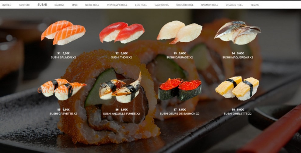 Sushi Mei — carte page 3