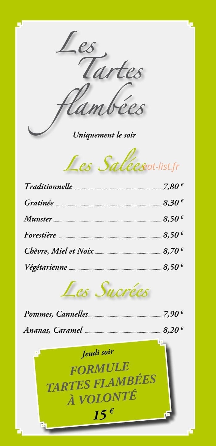 Auberge du Cheval Blanc — carte page 7