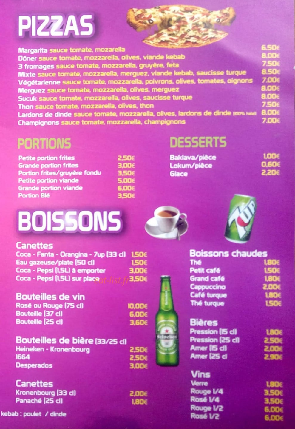 Doner kebab — carte page 3