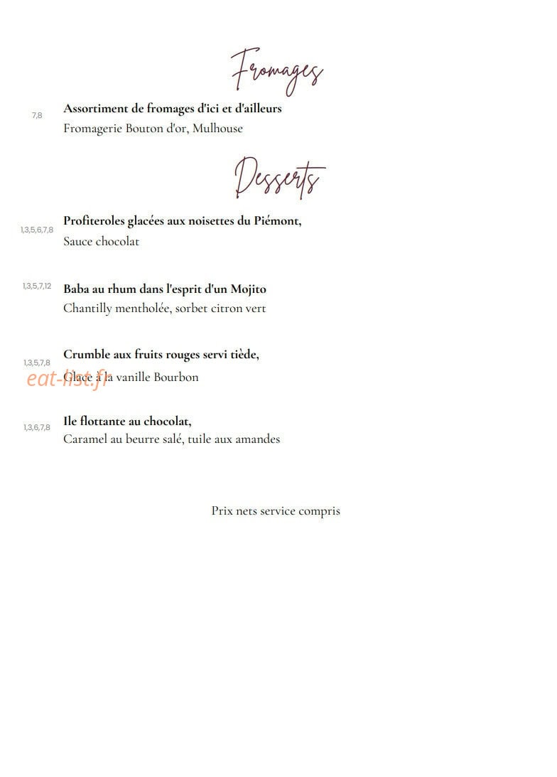 Le Jardin des Violettes — carte page 5