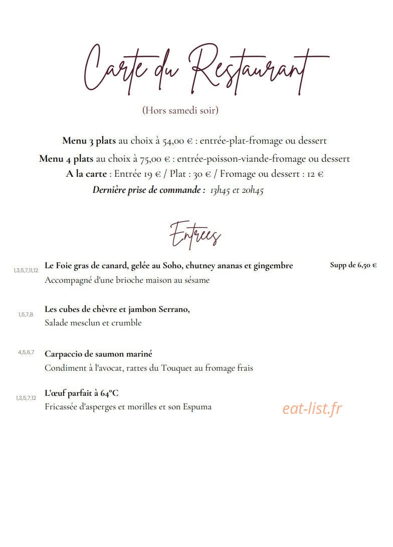 Le Jardin des Violettes — carte page 3