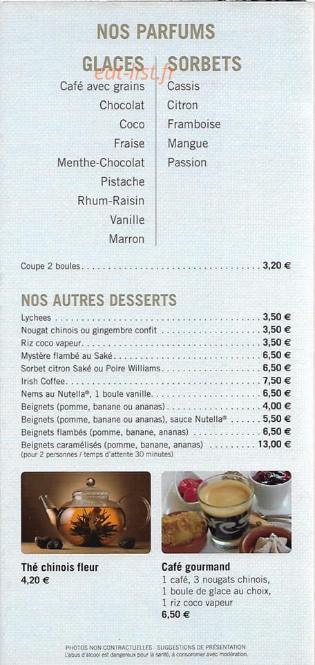 Les Clefs d'Or — carte page 12