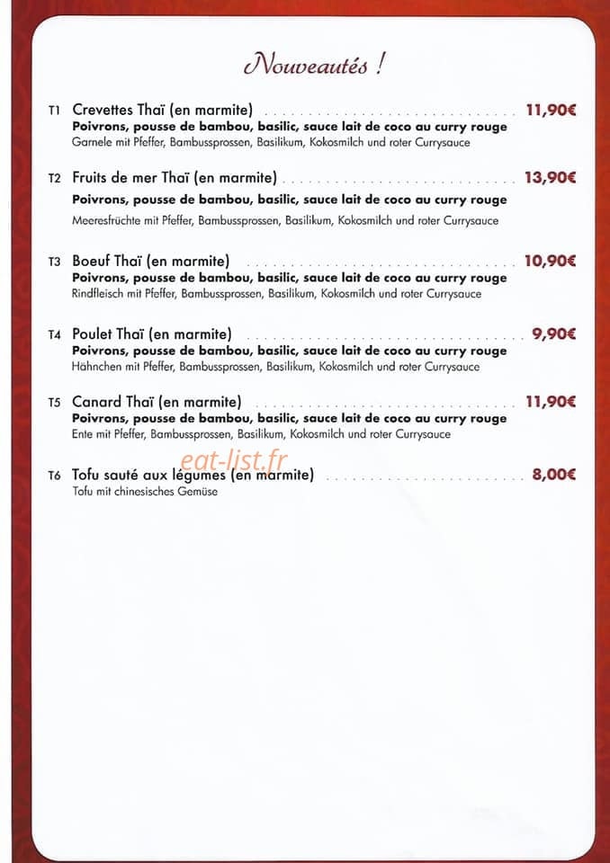Les Clefs d'Or — carte page 8