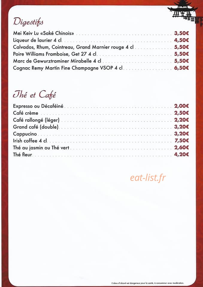 Les Clefs d'Or — carte page 17