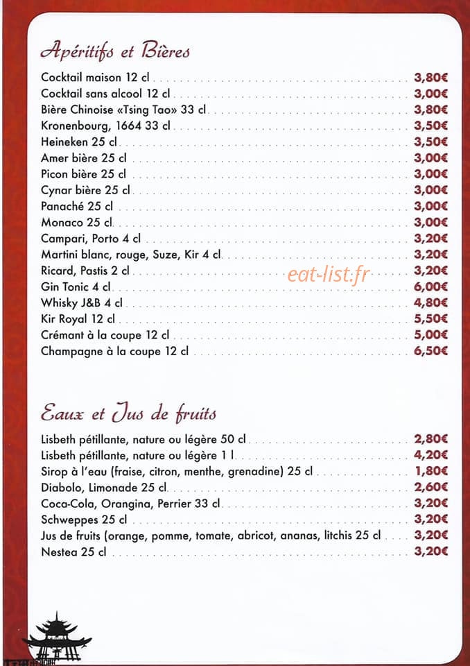 Les Clefs d'Or — carte page 16