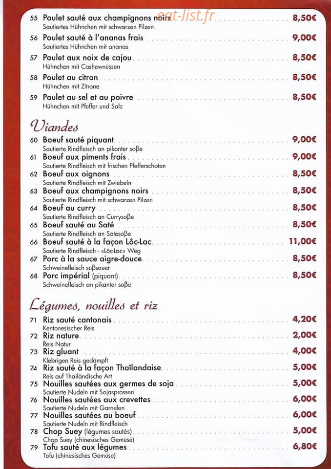 Les Clefs d'Or — carte page 5
