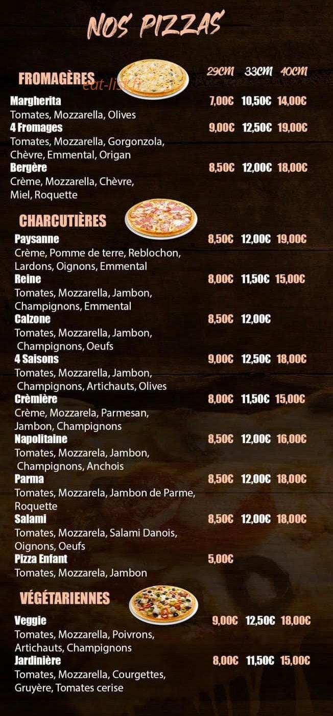 Pizza Express — carte page 2