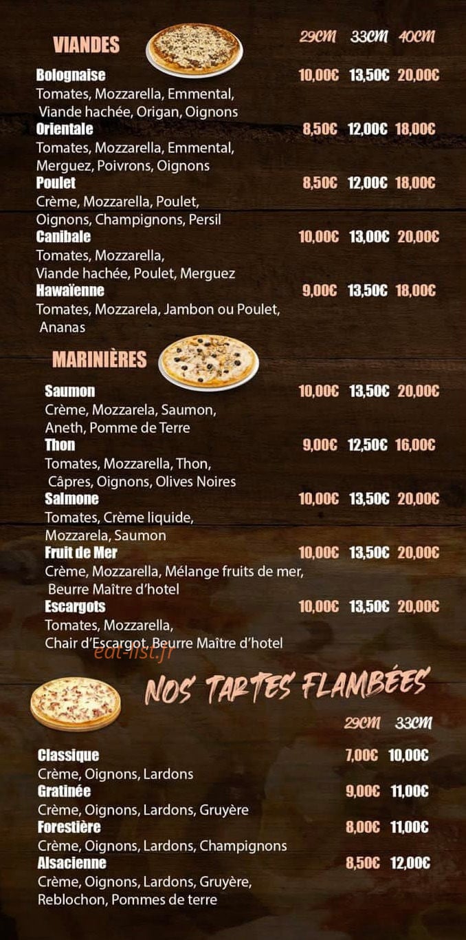 Pizza Express — carte page 3