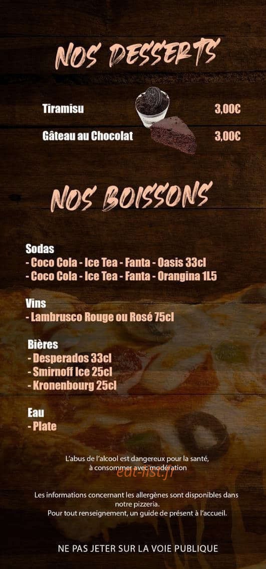 Pizza Express — carte page 5