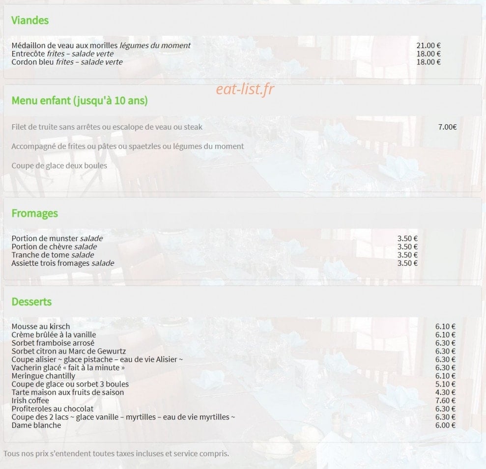 Auberge des 2 Lacs — carte page 3
