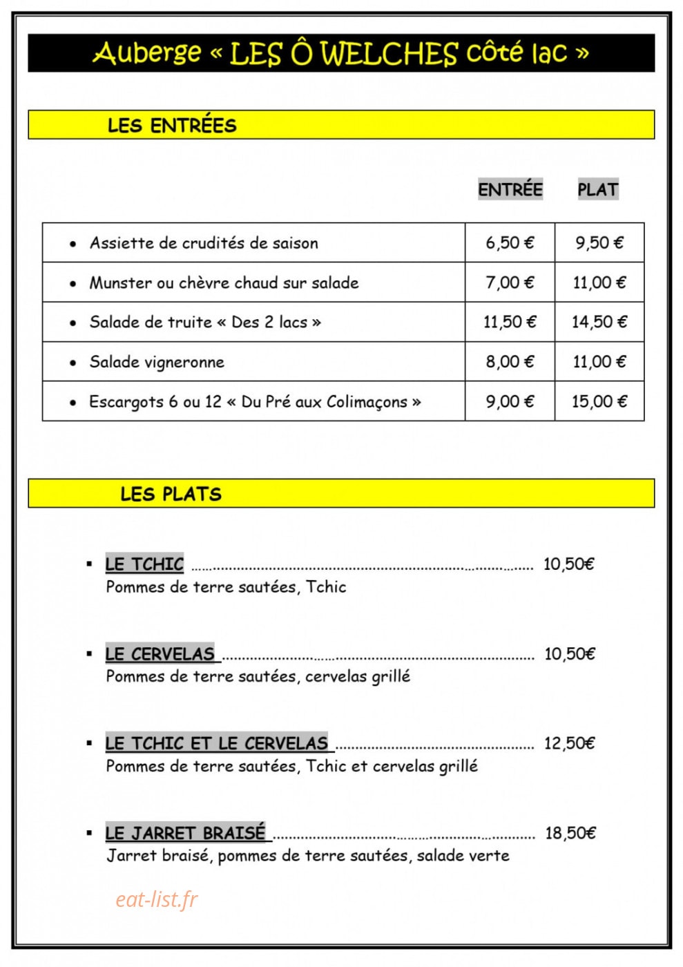 Les ô welches côté Lac — carte page 1