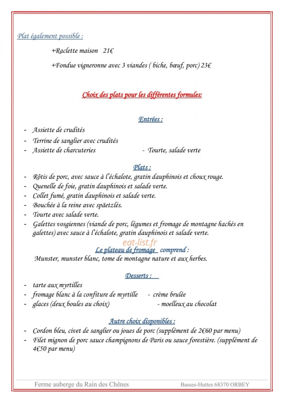 Rain des Chênes et ses Gîtes — carte page 5