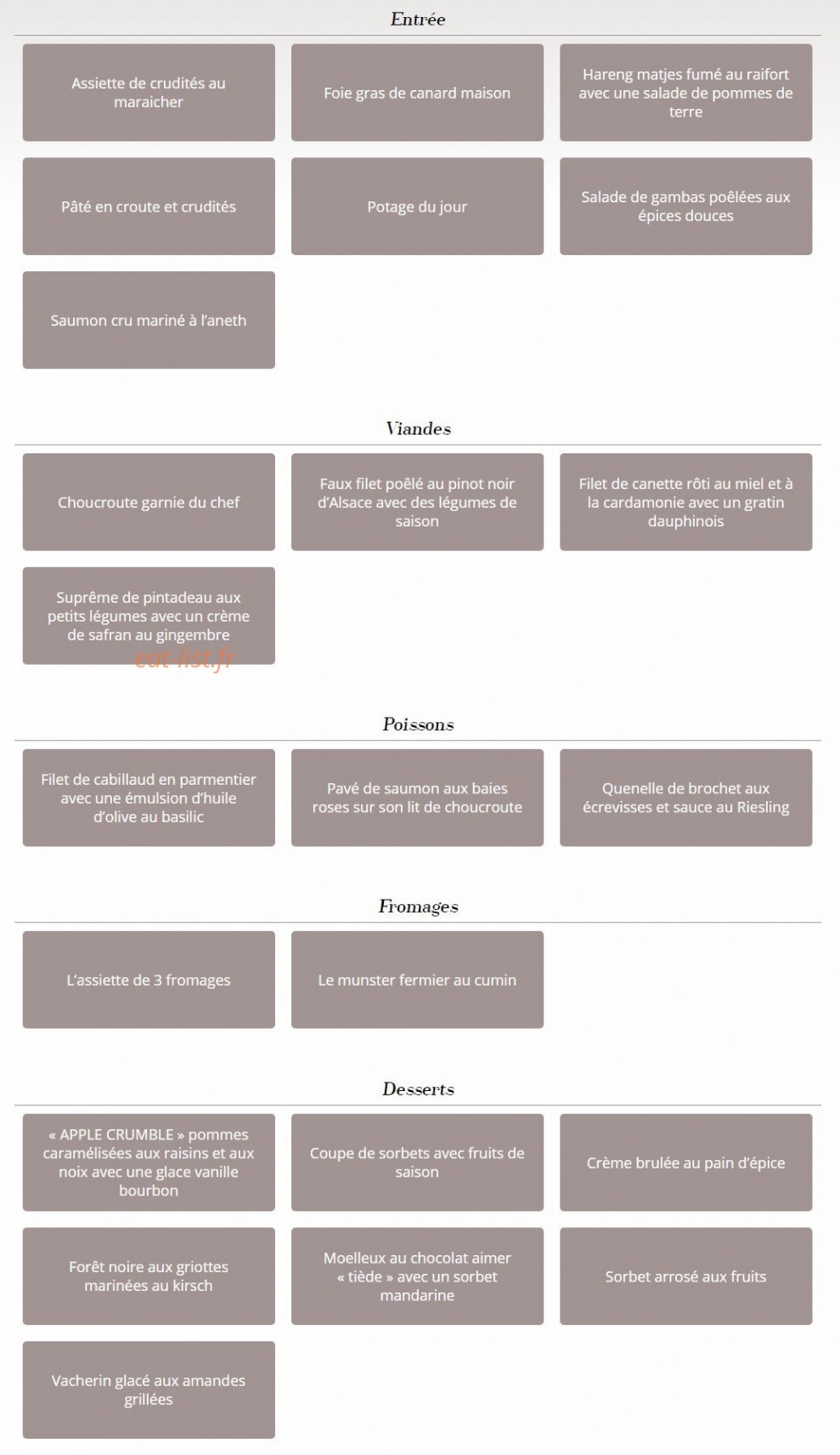 Le Soleil d'Or — carte page 1